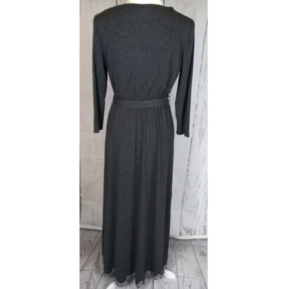Charcoal Gray Scallop Maxi Dress NWT Boutique GIFT - Picture 7 of 8